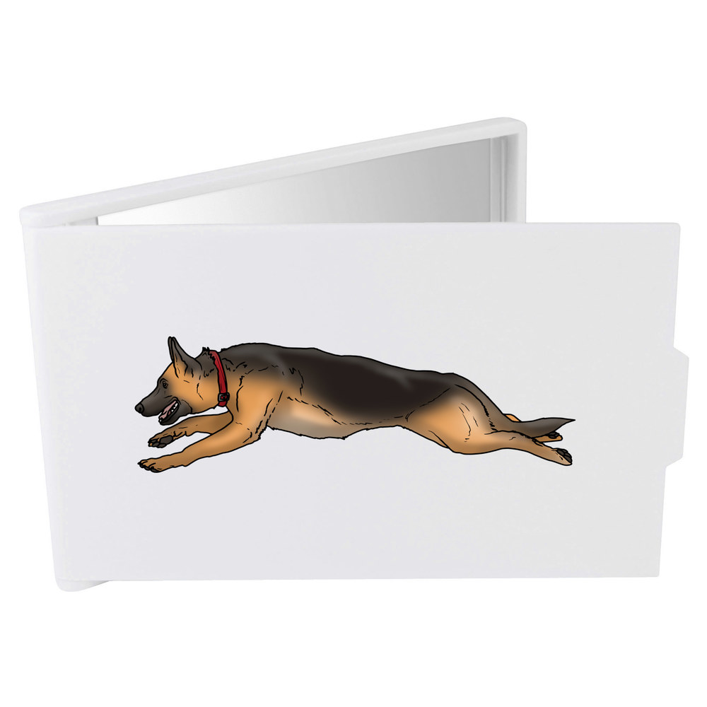 'Running German Shepherd' Compact / Travel / Pocket Makeup Mirror (CM00032243)