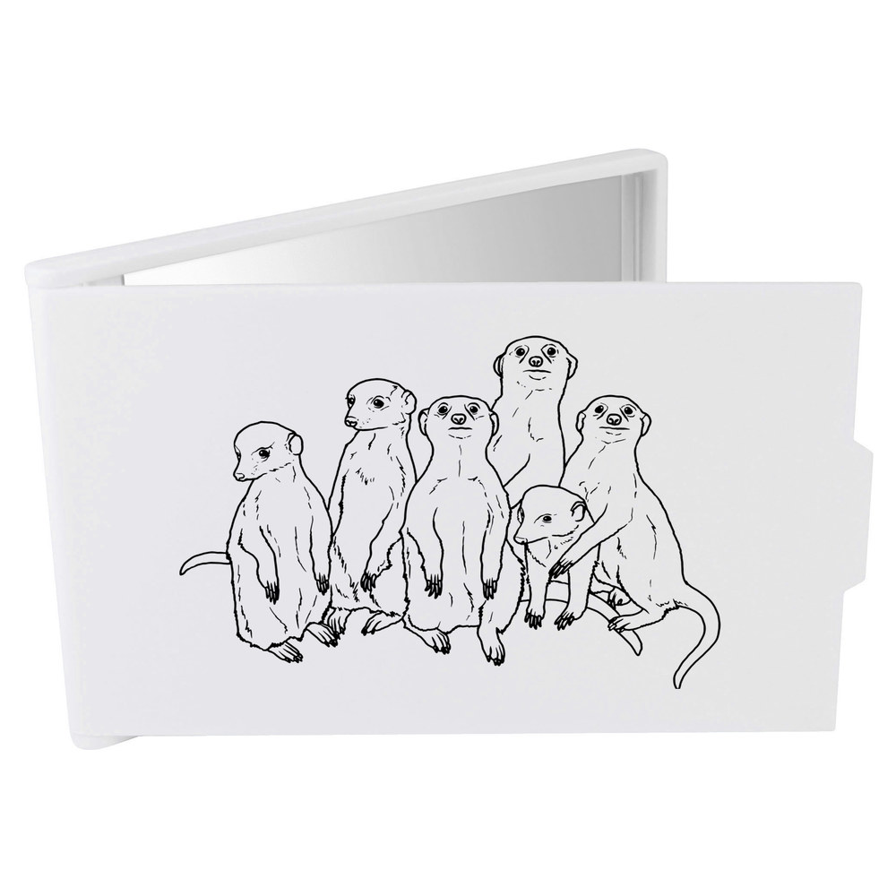 'Mob Of Meerkats' Compact / Travel / Pocket Makeup Mirror (CM00032311)