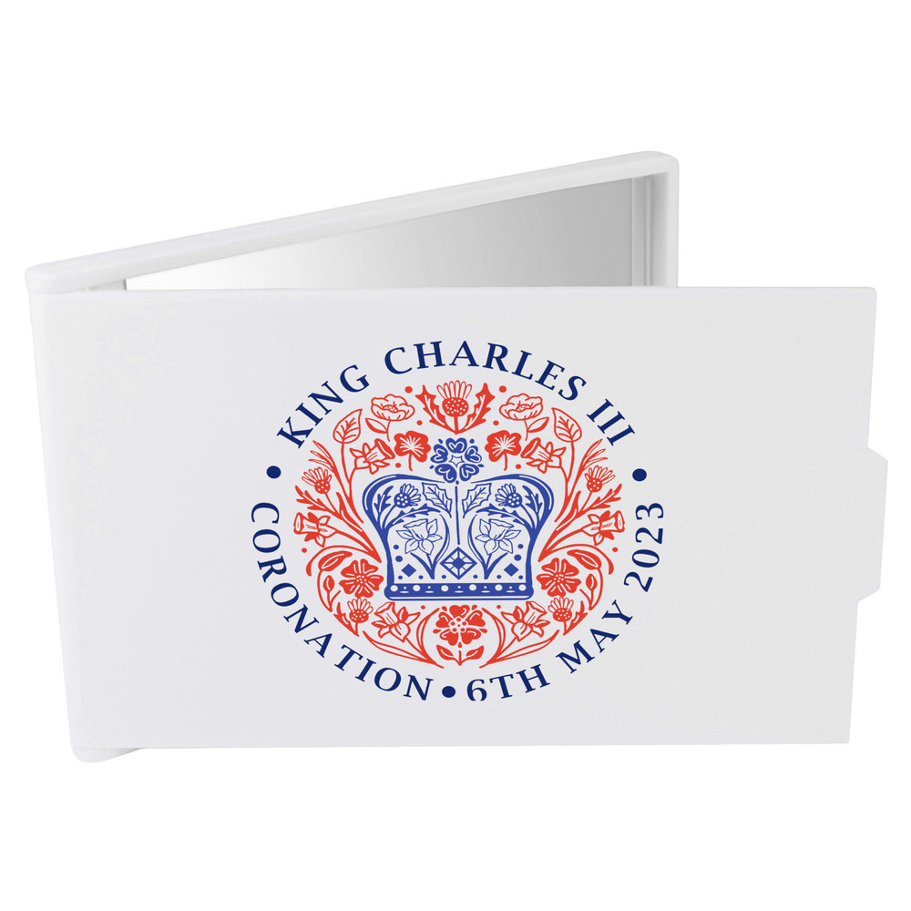 'King Charles Coronation Emblem' Compact / Travel / Pocket Makeup Mirror (CM00035277)