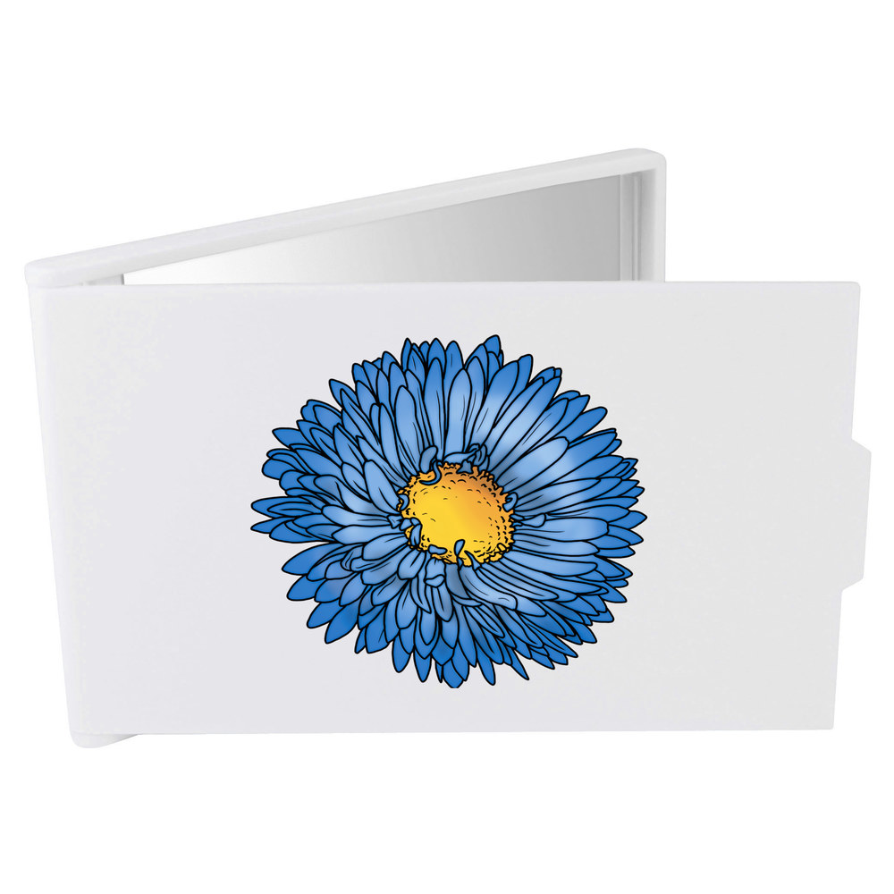 'Aster Flower ' Compact / Travel / Pocket Makeup Mirror (CM00035460)