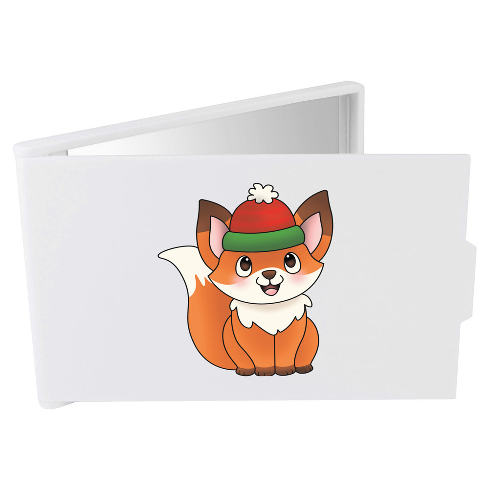'Winter Fox' Compact / Travel / Pocket Makeup Mirror (CM00040102)