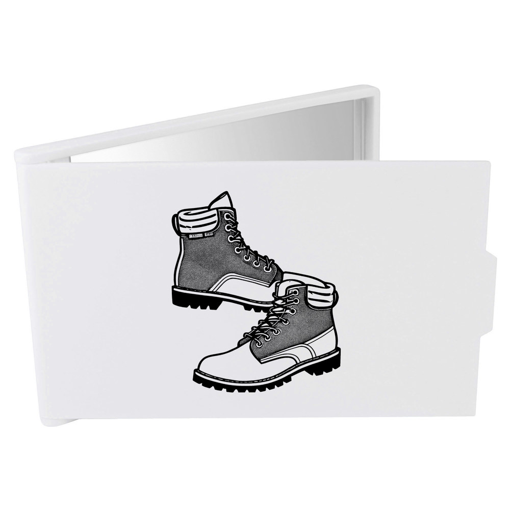 'Hiking Boots' Compact / Travel / Pocket Makeup Mirror (CM00040325)