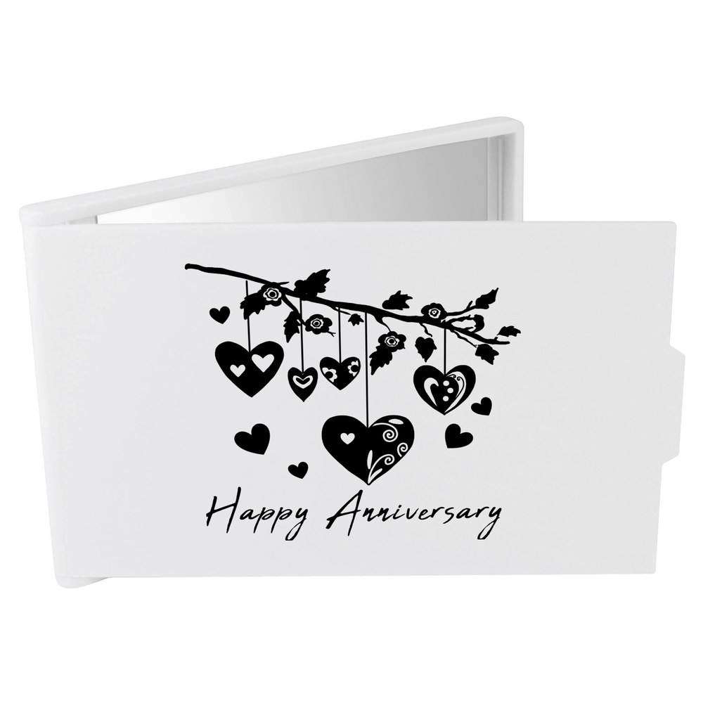 'Anniversary Greeting' Compact / Travel / Pocket Makeup Mirror (CM00040513)