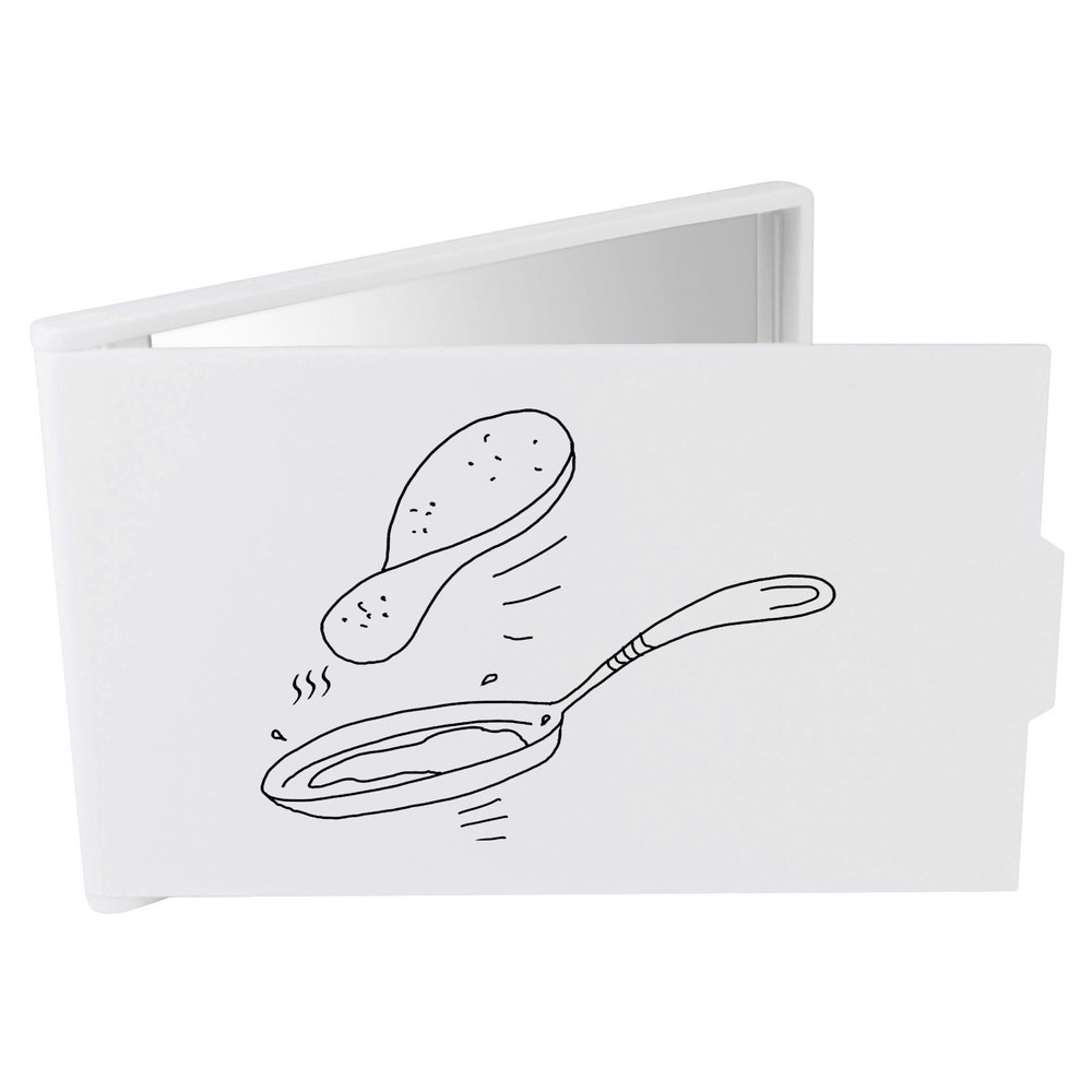 'Pancake Flipping' Compact / Travel / Pocket Makeup Mirror (CM00040843)