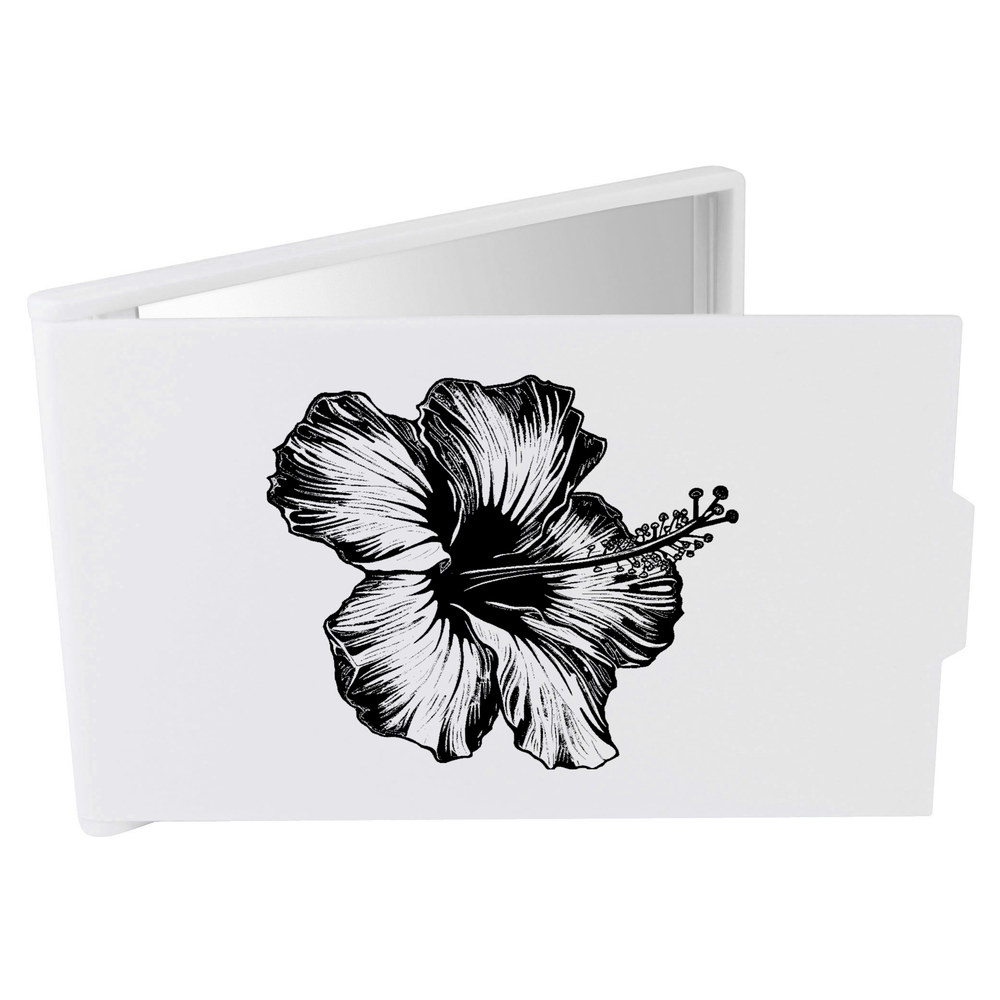 'Hibiscus Flower' Compact / Travel / Pocket Makeup Mirror (CM00040954)