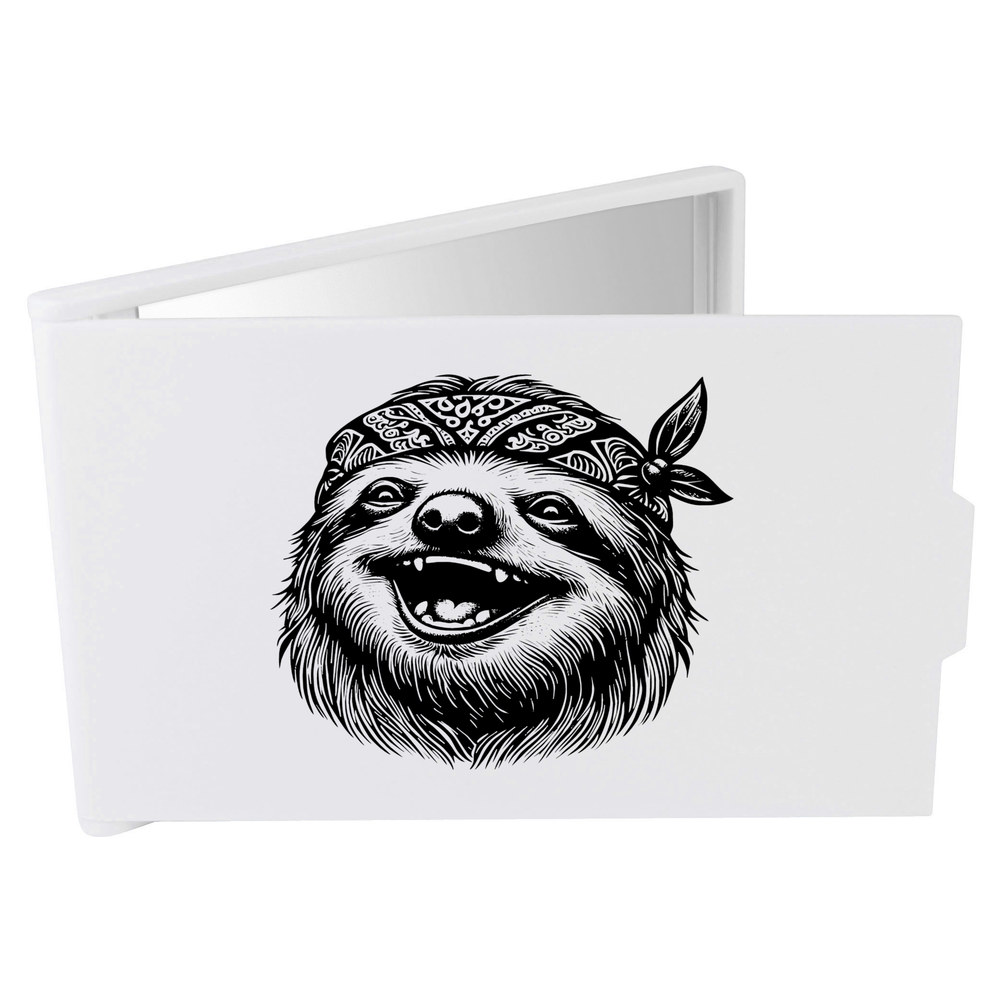 'Laughing Sloth' Compact / Travel / Pocket Makeup Mirror (CM00041343)