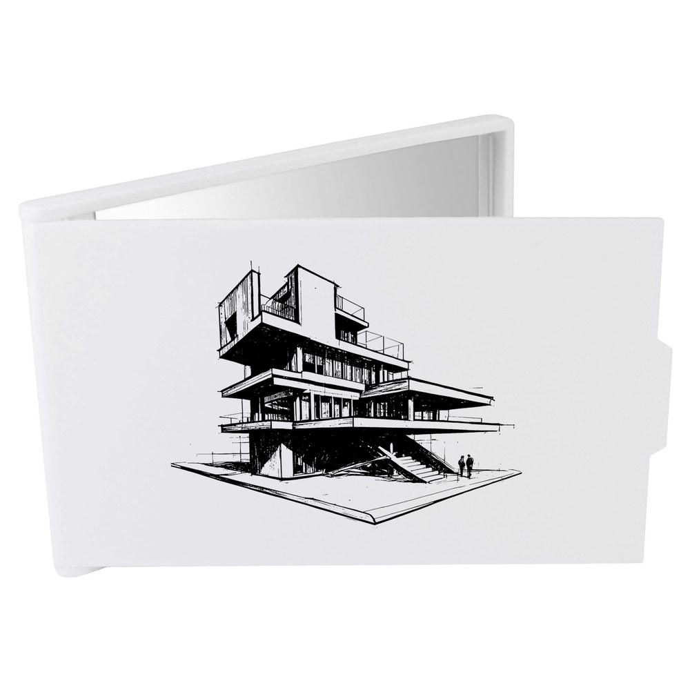 'Modern Architect Drawing' Compact / Travel / Pocket Makeup Mirror (CM00042068)