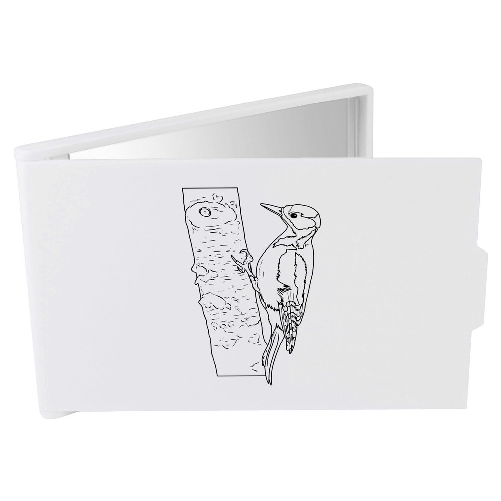 'Woodpecker On Tree' Compact / Travel / Pocket Makeup Mirror (CM00042331)