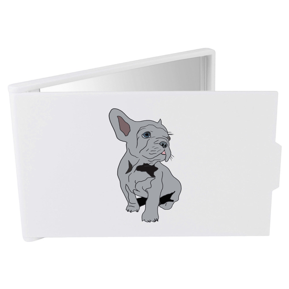 'Grey French Bulldog Puppy' Compact / Travel / Pocket Makeup Mirror (CM00042419)