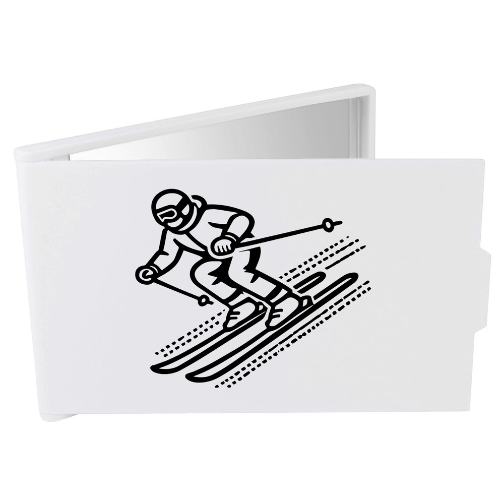 'Downhill Skiing' Compact / Travel / Pocket Makeup Mirror (CM00043297)