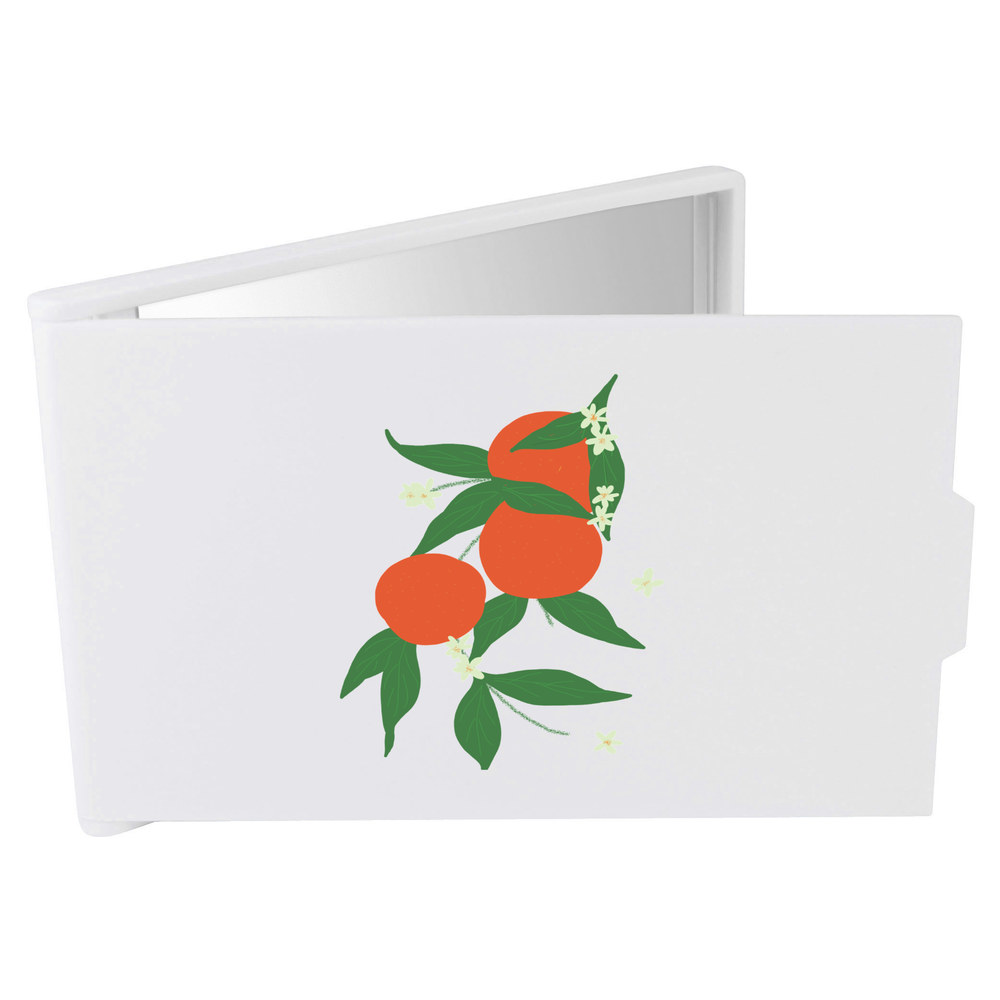 'Oranges And Blossom ' Compact / Travel / Pocket Makeup Mirror (CM00044555)