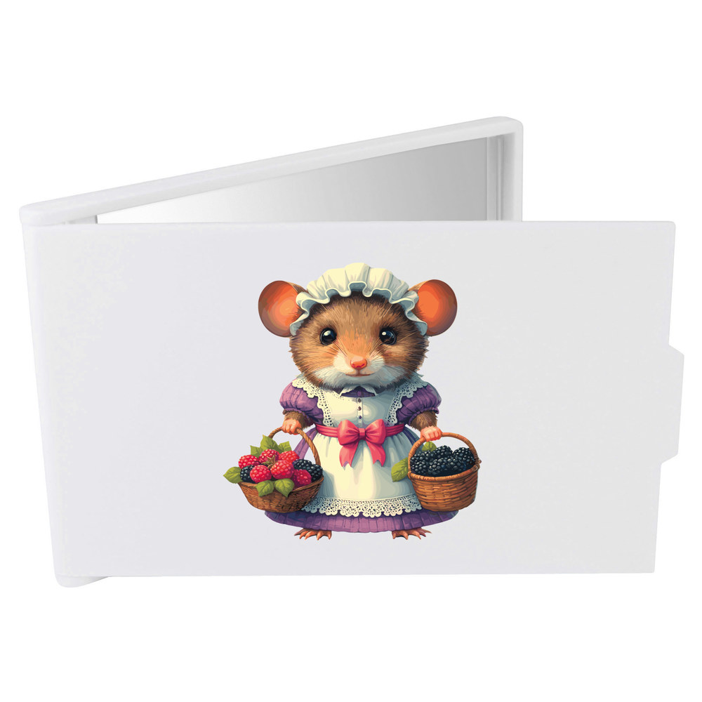 'Harvest Mouse With Fruit Baskets' Compact / Travel / Pocket Makeup Mirror (CM00045037)