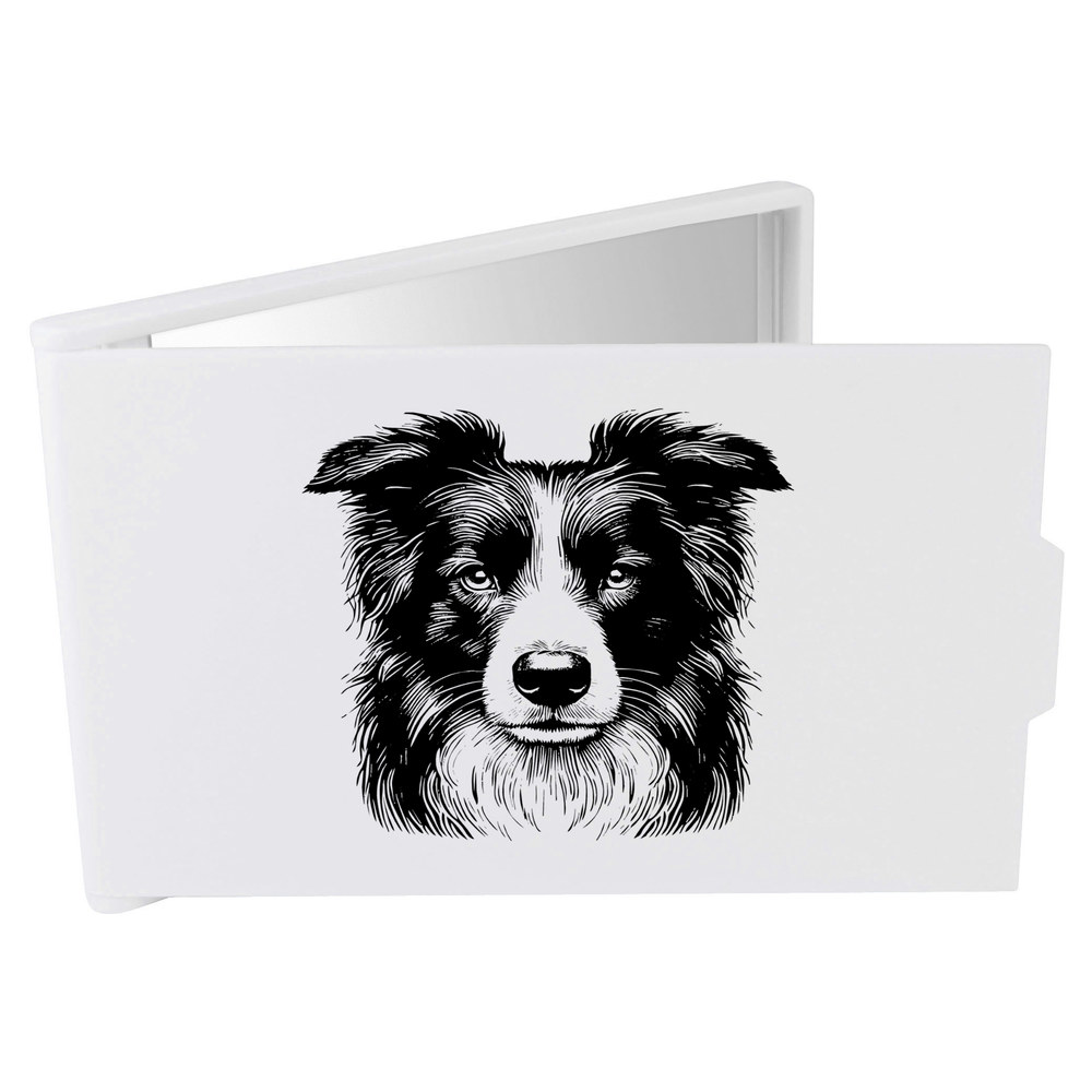 'Border Collie' Compact / Travel / Pocket Makeup Mirror (CM00045193)