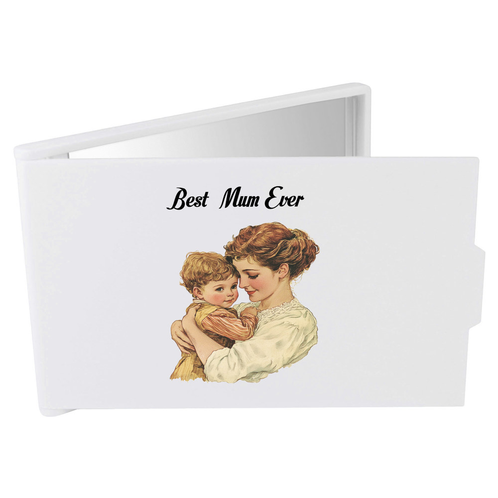 'Best Mum Ever Mother and Child' Compact / Travel / Pocket Makeup Mirror (CM00045280)