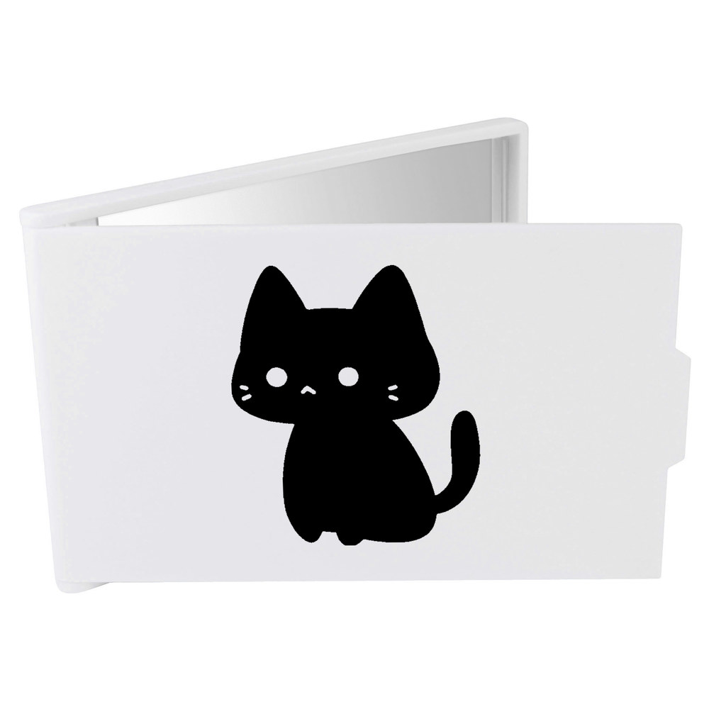 'Minimalist Cat Sitting' Compact / Travel / Pocket Makeup Mirror (CM00045700)