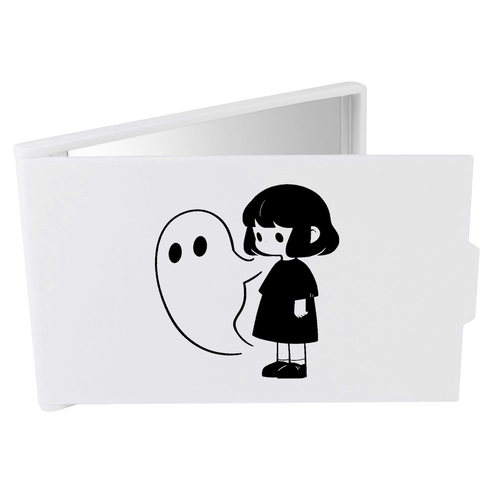 'Kawaii Girl with Ghost ' Compact / Travel / Pocket Makeup Mirror (CM00045702)