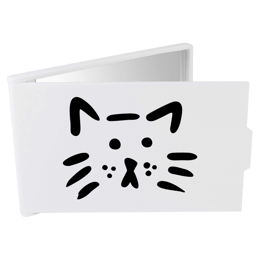 'Cat Face Doodle' Compact / Travel / Pocket Makeup Mirror (CM00046043)