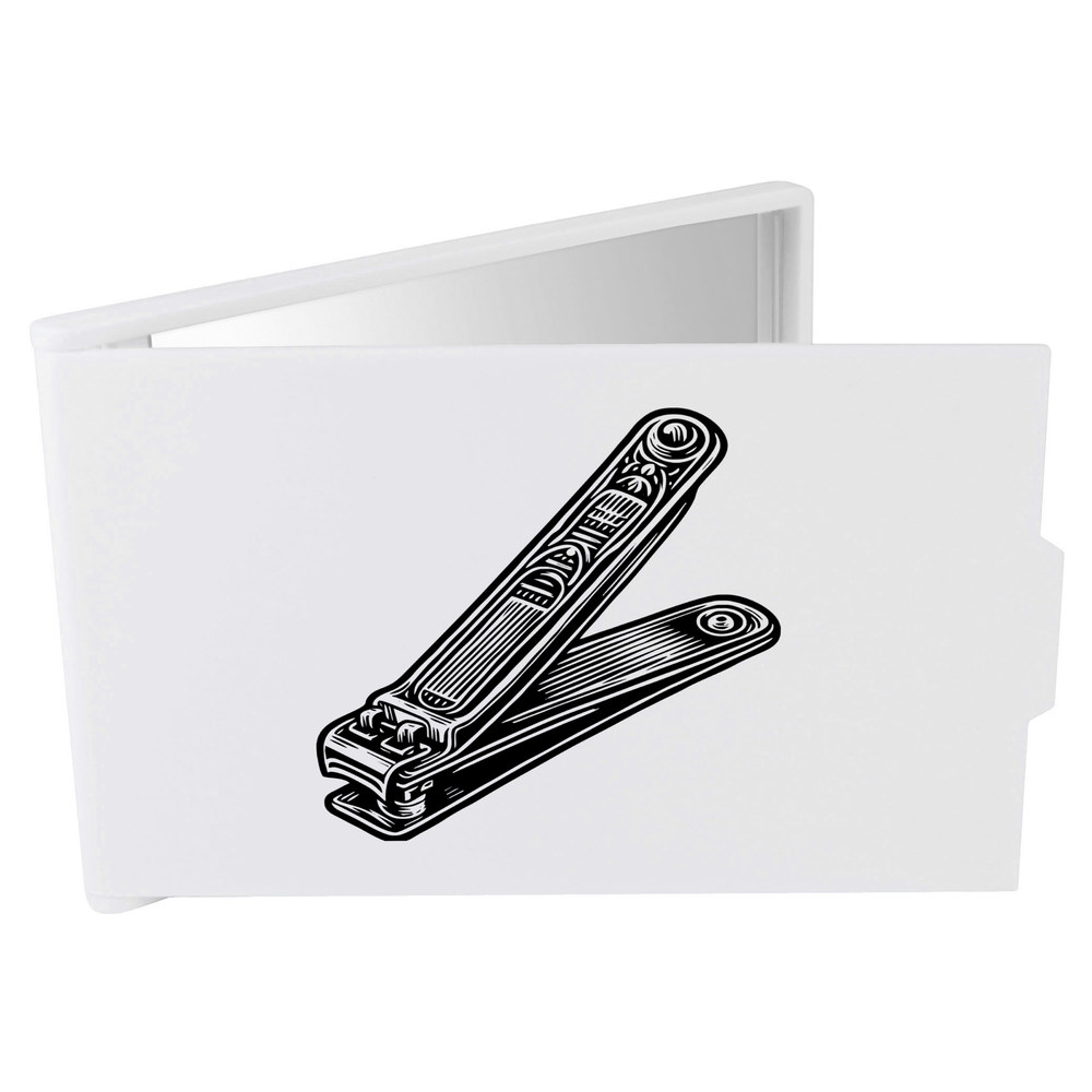 'Nail Clippers' Compact / Travel / Pocket Makeup Mirror (CM00046379)