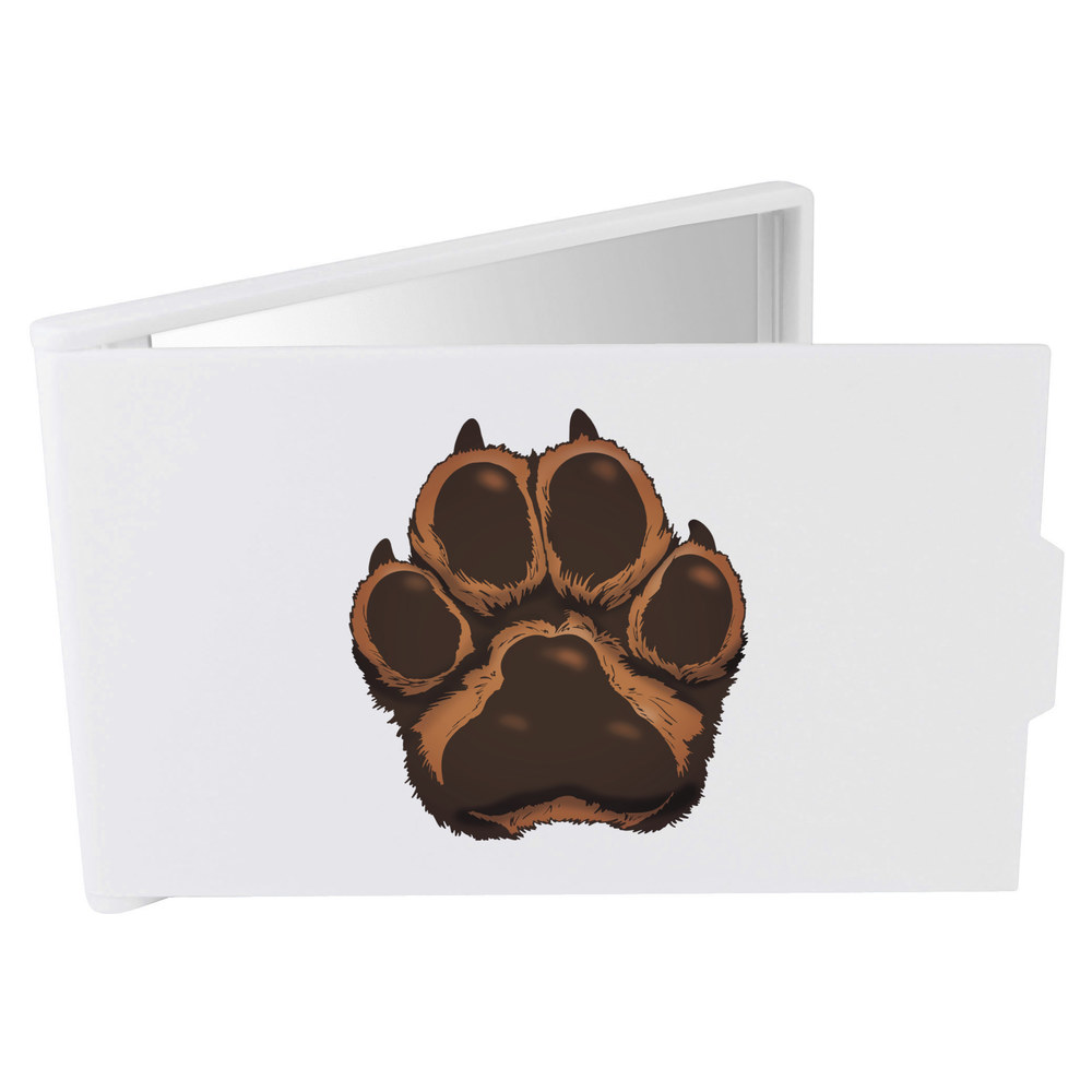 'Paw Print' Compact / Travel / Pocket Makeup Mirror (CM00046540)