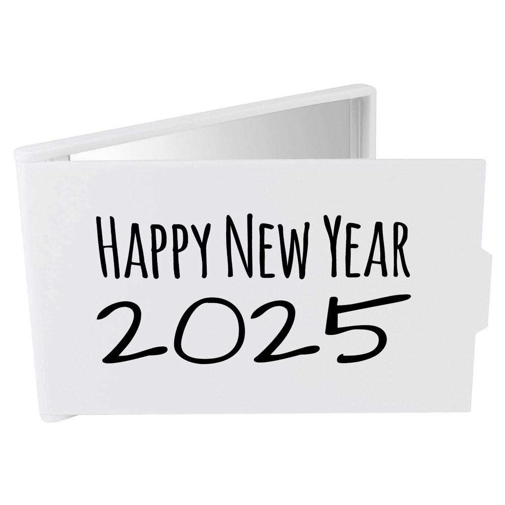 'Happy New Year 2025' Compact / Travel / Pocket Makeup Mirror (CM00046605)