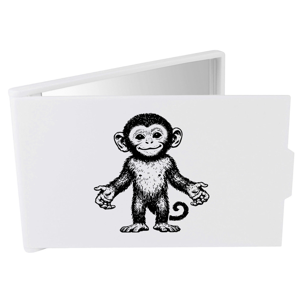 'Happy Baby Monkey' Compact / Travel / Pocket Makeup Mirror (CM00046900)
