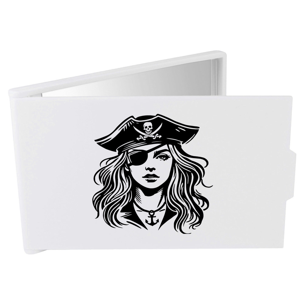 'Pirate Girl' Compact / Travel / Pocket Makeup Mirror (CM00046926)