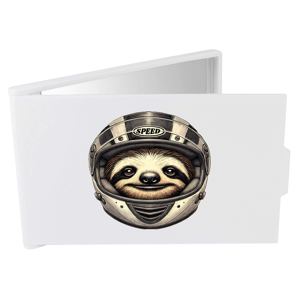 'Sloth Racing Driver' Compact / Travel / Pocket Makeup Mirror (CM00046934)