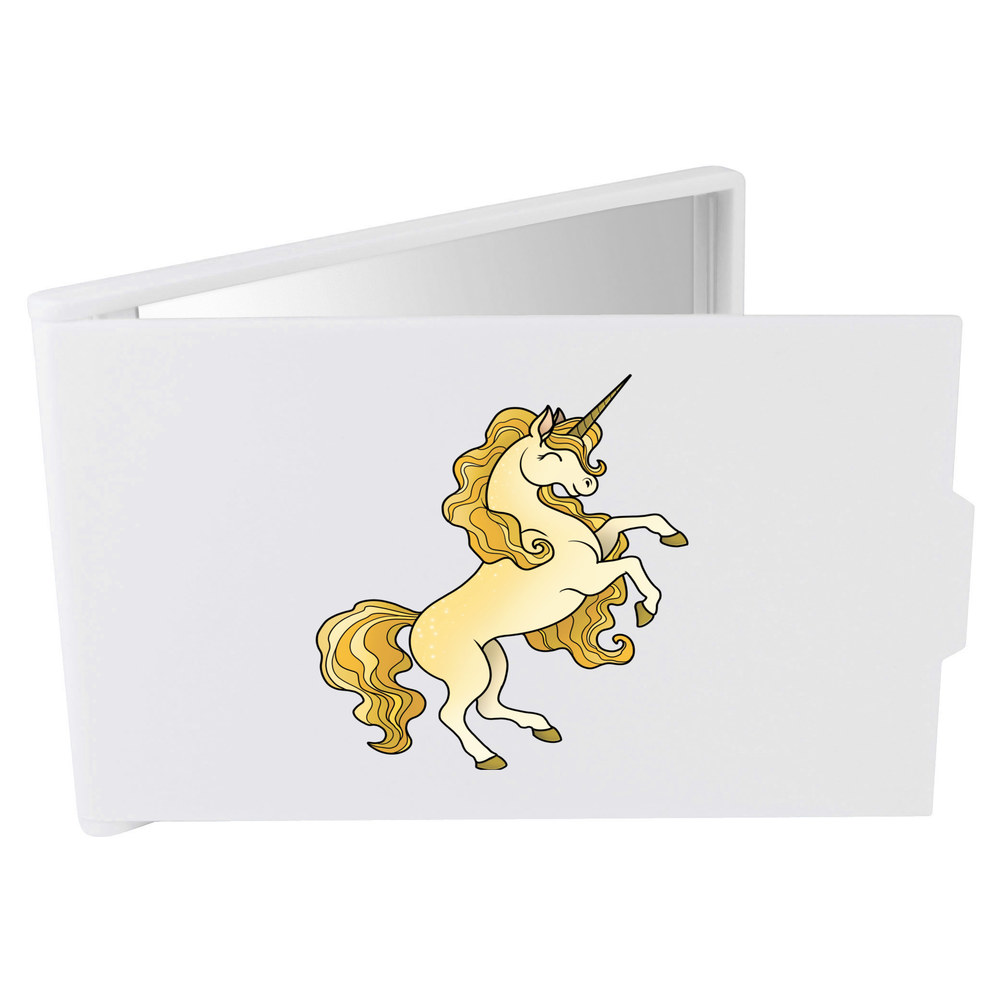 'Golden Unicorn' Compact / Travel / Pocket Makeup Mirror (CM00046985)