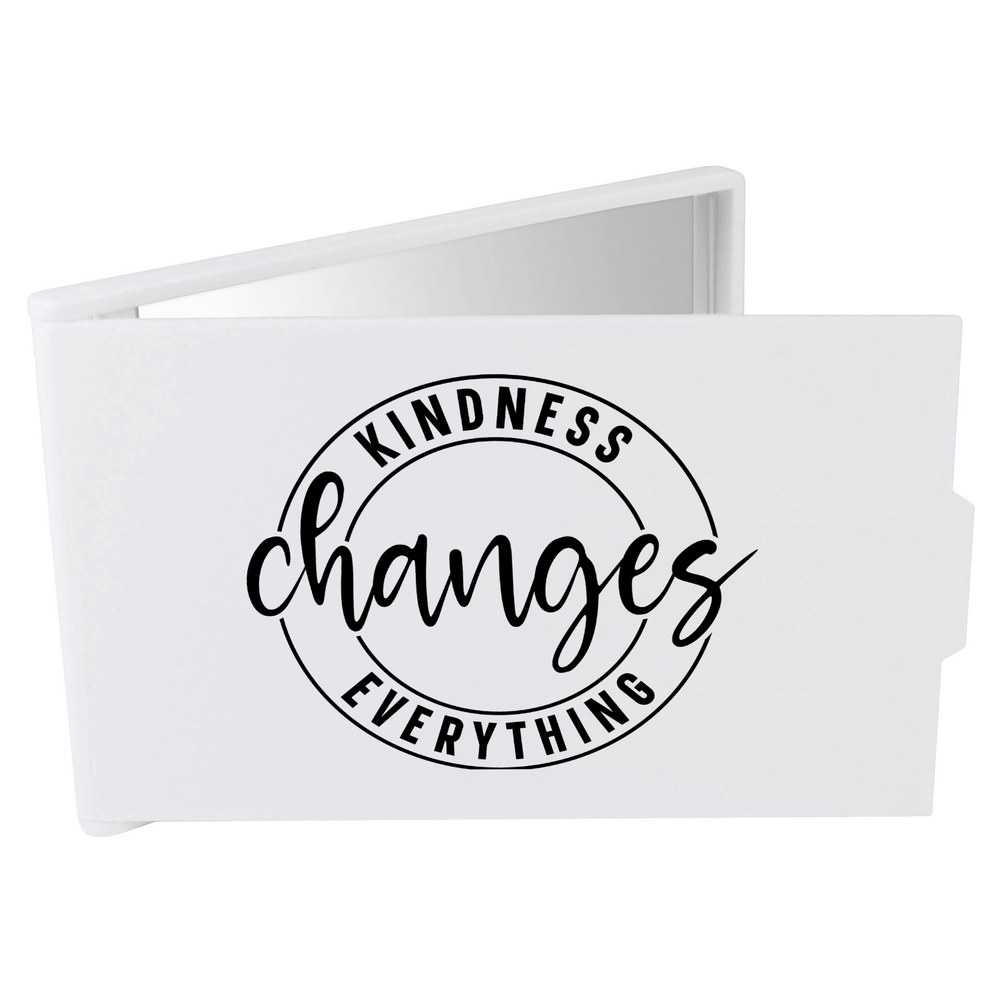 'Kindness Changes Everything Motivational Text' Compact / Travel / Pocket Makeup Mirror (CM00047082)