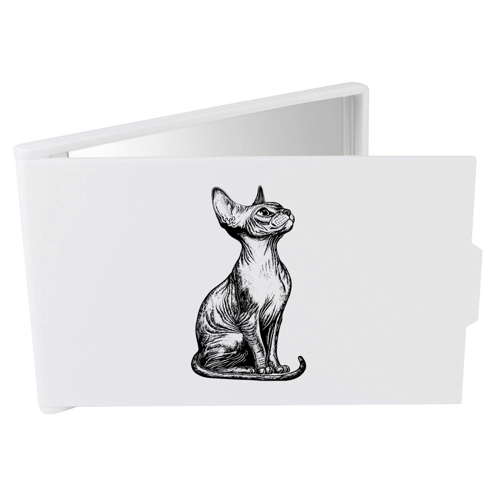 'Sphynx Cat Sitting' Compact / Travel / Pocket Makeup Mirror (CM00047244)