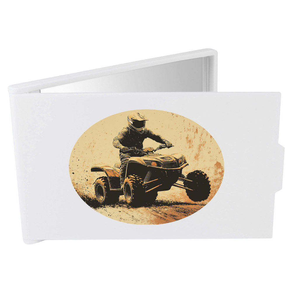 'Quad Bike Rider' Compact / Travel / Pocket Makeup Mirror (CM00047268)