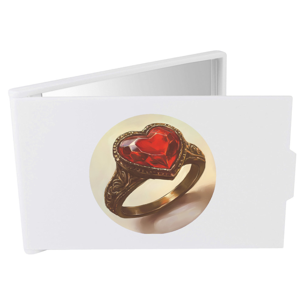 'Heart Ring' Compact / Travel / Pocket Makeup Mirror (CM00047394)
