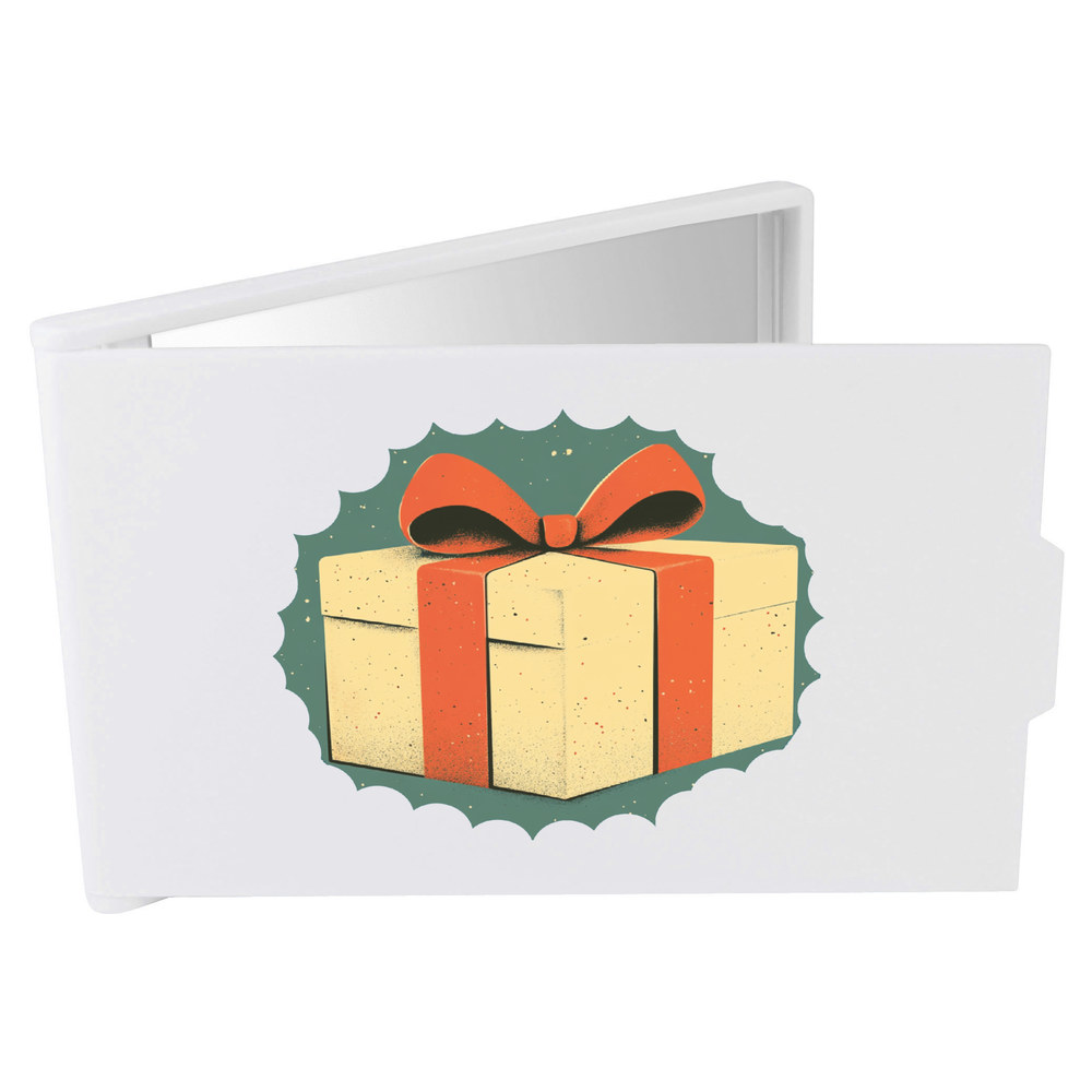 'Gift Box with Bow' Compact / Travel / Pocket Makeup Mirror (CM00047399)