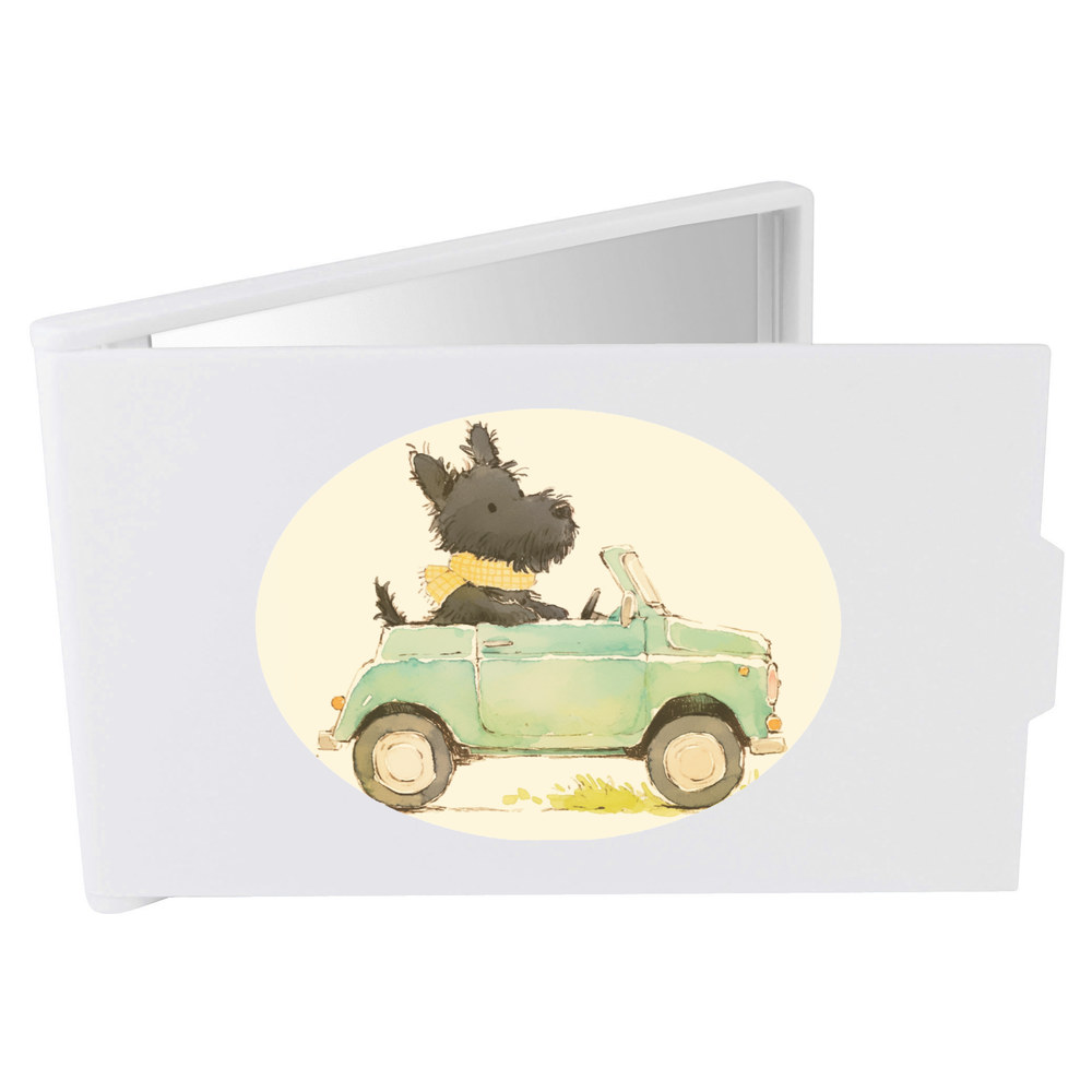 'Cute Scottish Terrier Driving' Compact / Travel / Pocket Makeup Mirror (CM00047616)