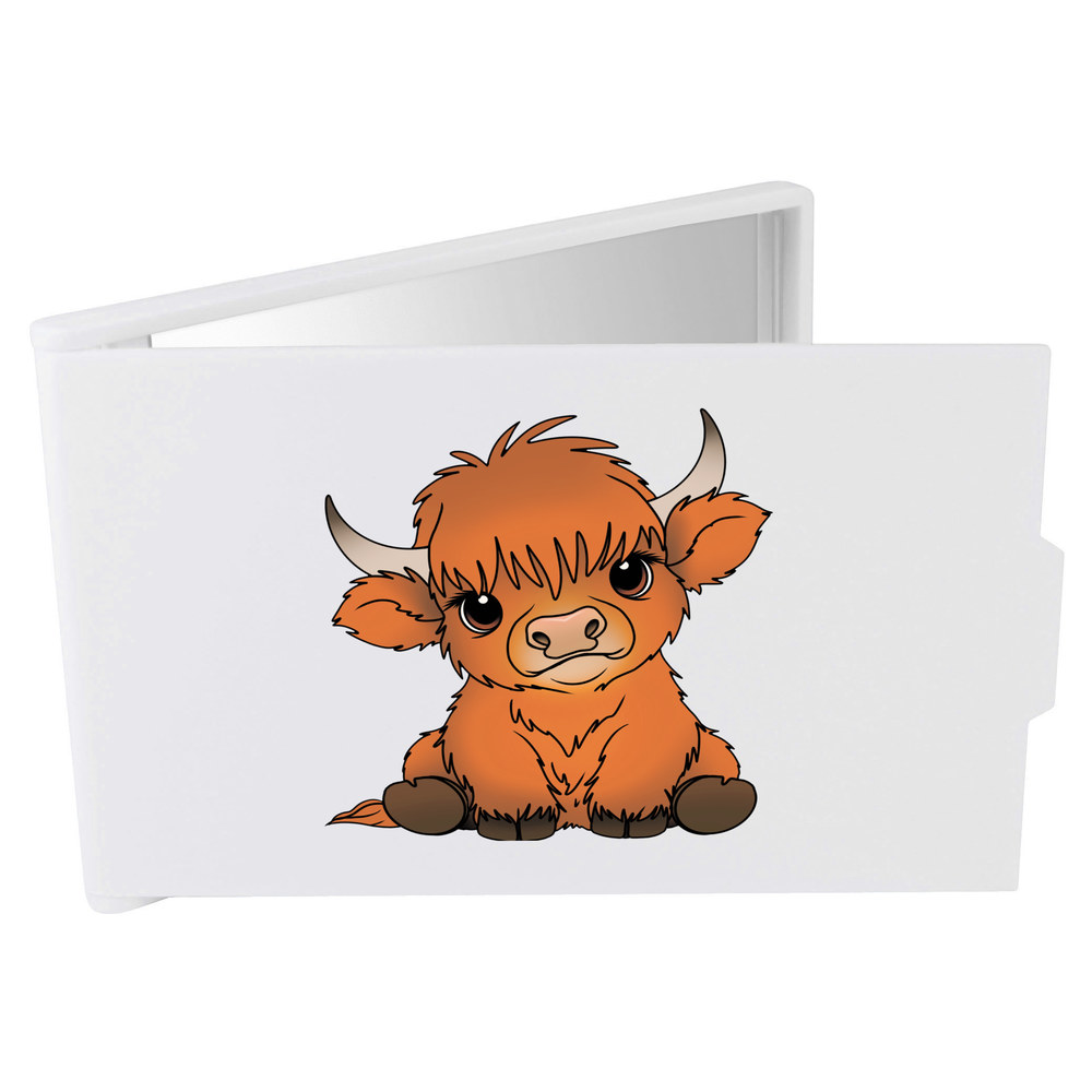 'Baby Highland Cow' Compact / Travel / Pocket Makeup Mirror (CM00047716)