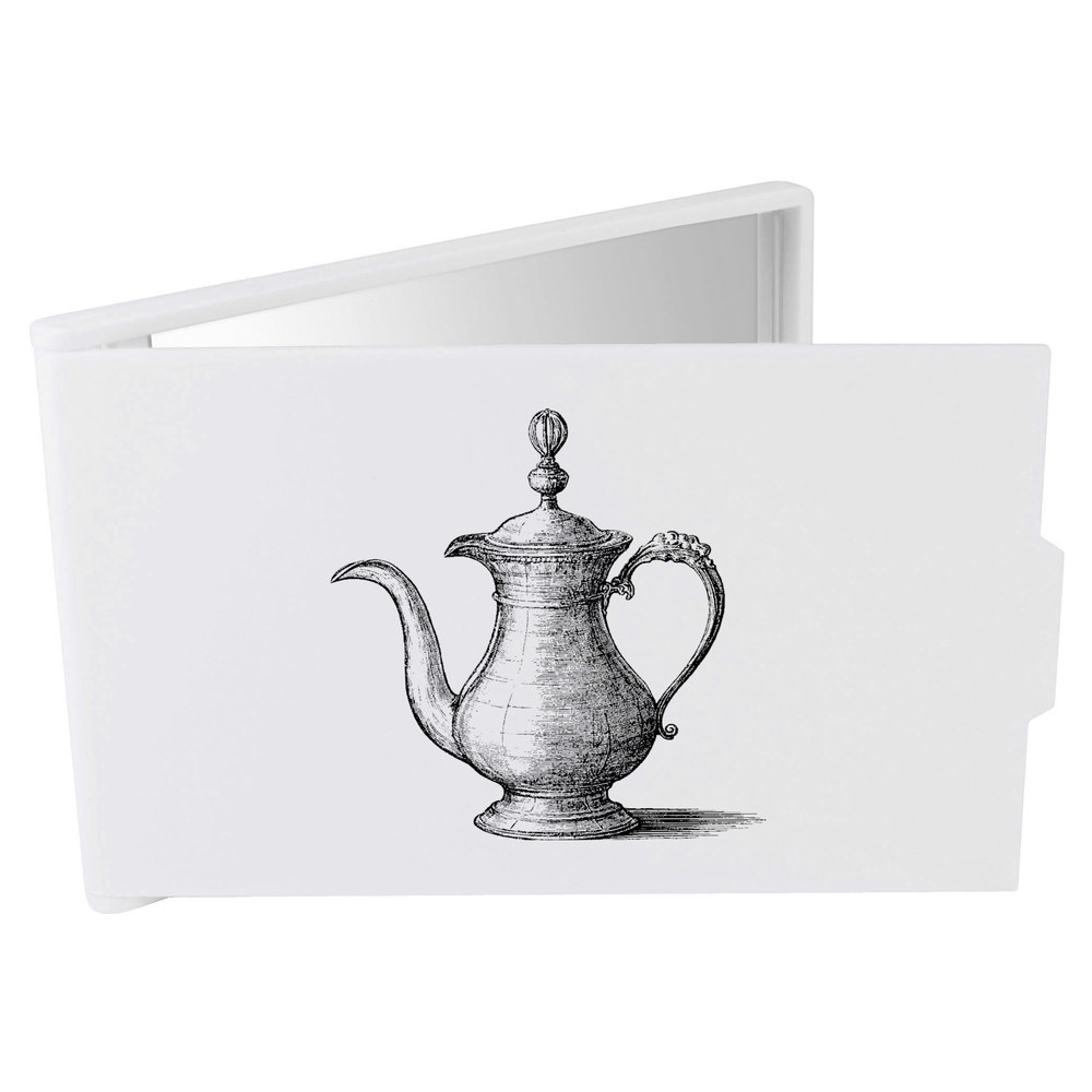 'Vintage Coffee Pot' Compact / Travel / Pocket Makeup Mirror (CM00048083)