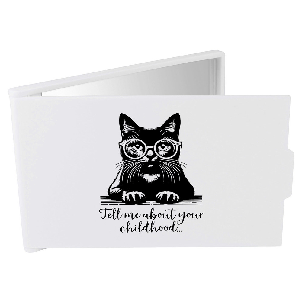 'Therapist Cat' Compact / Travel / Pocket Makeup Mirror (CM00048301)