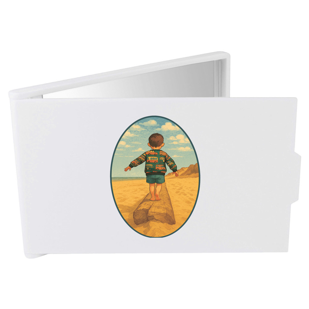 'Boy on the Beach' Compact / Travel / Pocket Makeup Mirror (CM00048634)