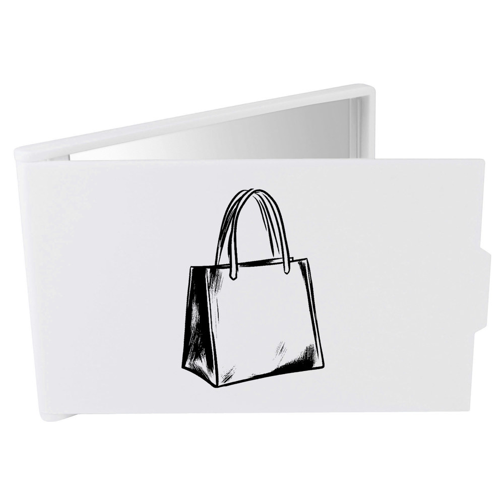 'Shopping Bag' Compact / Travel / Pocket Makeup Mirror (CM00048670)