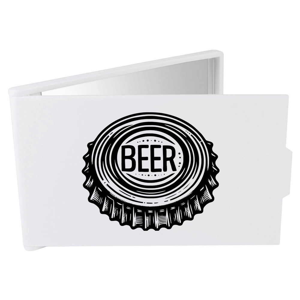 'Beer Bottle Cap' Compact / Travel / Pocket Makeup Mirror (CM00048706)