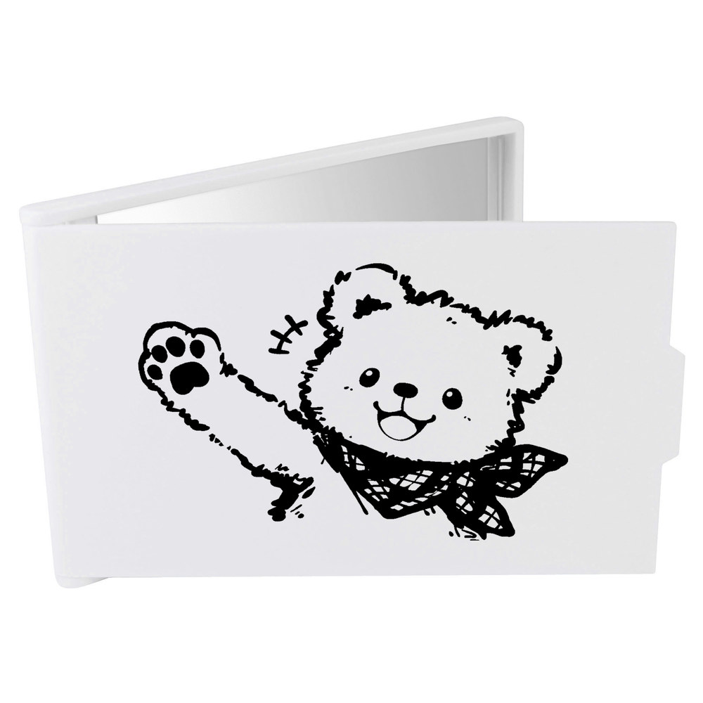'Cute Happy Bear Waving' Compact / Travel / Pocket Makeup Mirror (CM00051216)