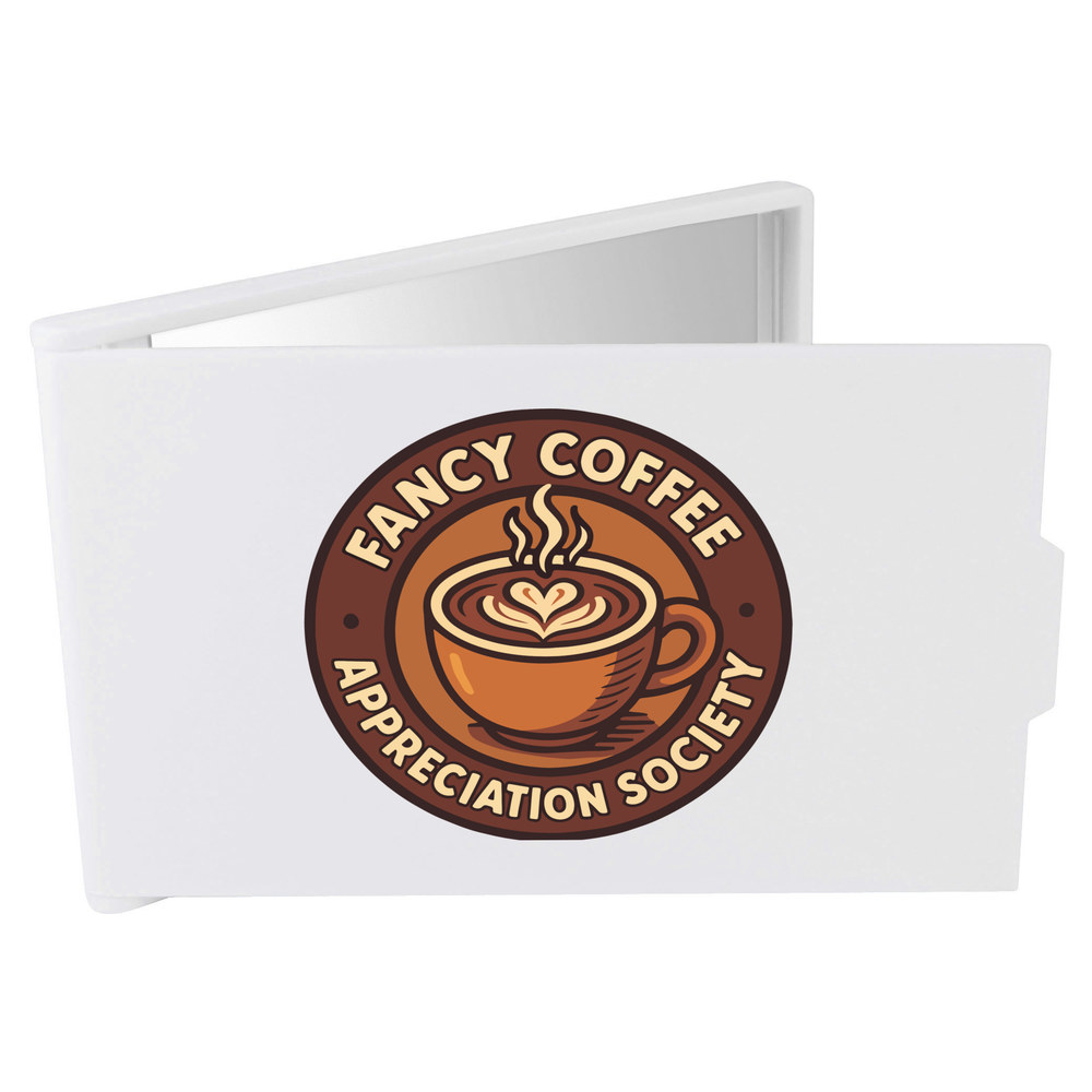'Fancy Coffee Appreciation Society' Compact / Travel / Pocket Makeup Mirror (CM00051474)