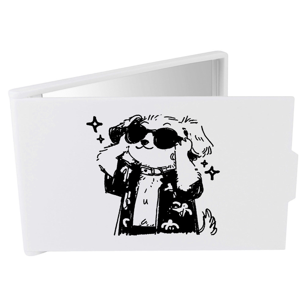 'Cool Dog Wearing sunglasses' Compact / Travel / Pocket Makeup Mirror (CM00051480)