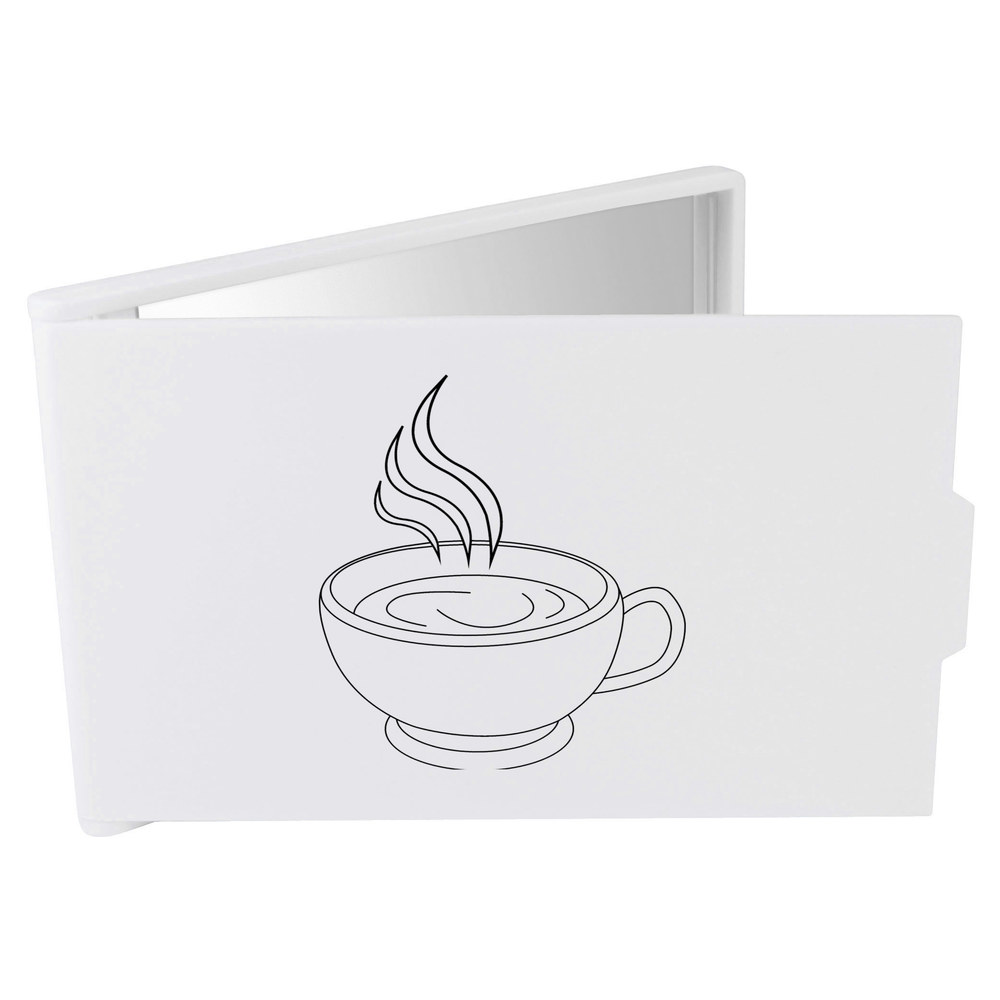 'Steaming Tea Cup' Compact / Travel / Pocket Makeup Mirror (CM00052041)