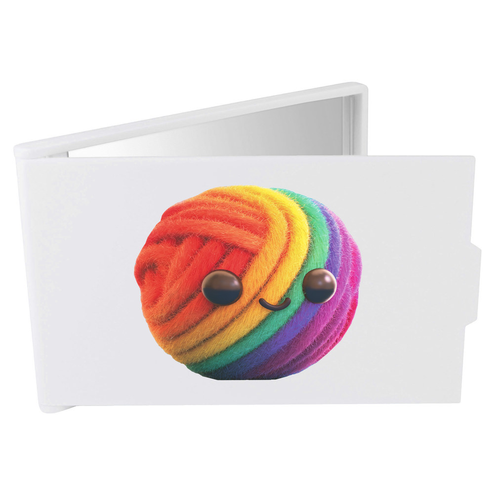 'Cute Rainbow Yarn' Compact / Travel / Pocket Makeup Mirror (CM00052440)