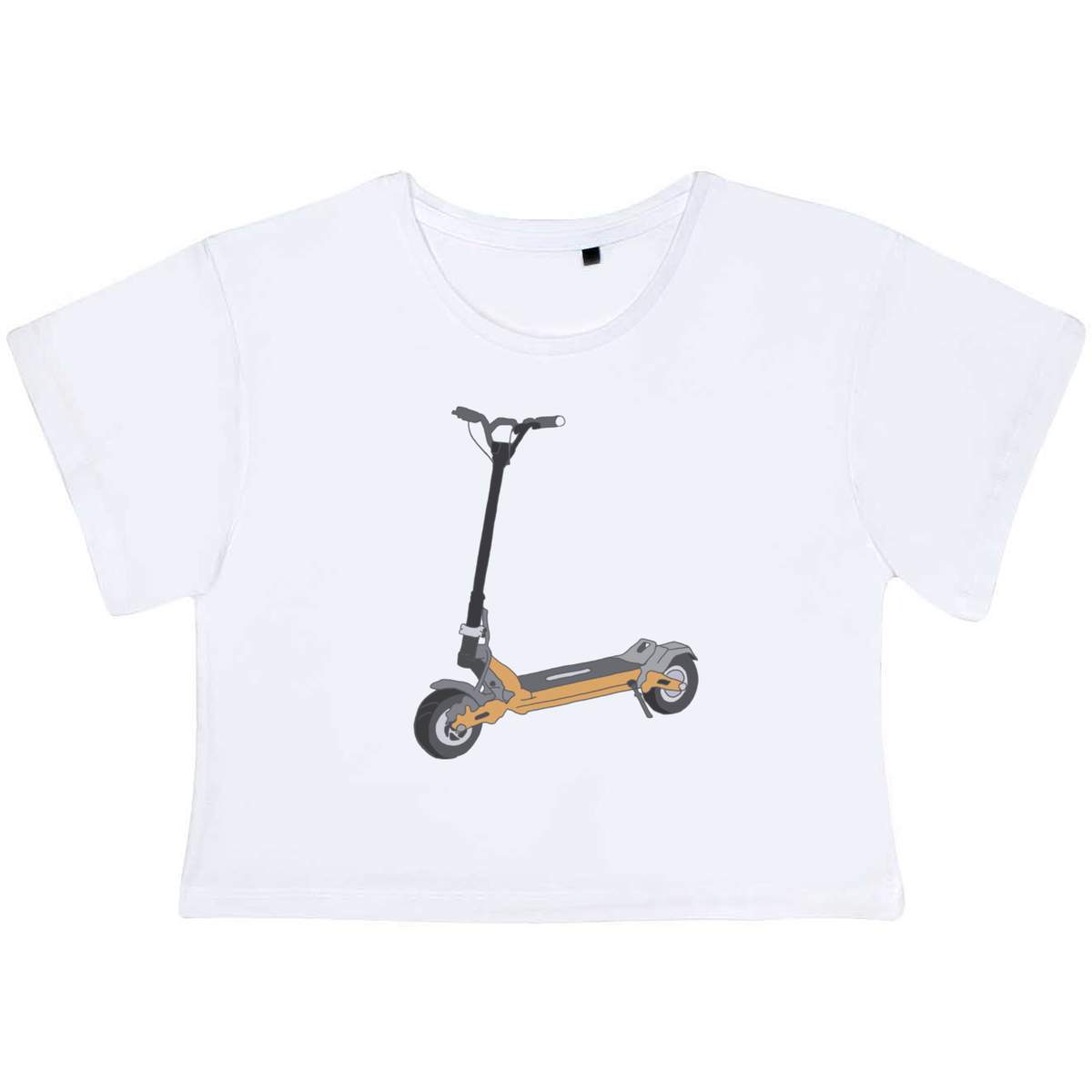 Large 'Electric Scooter ' Adult's Cotton Crop Top (CO00146571)