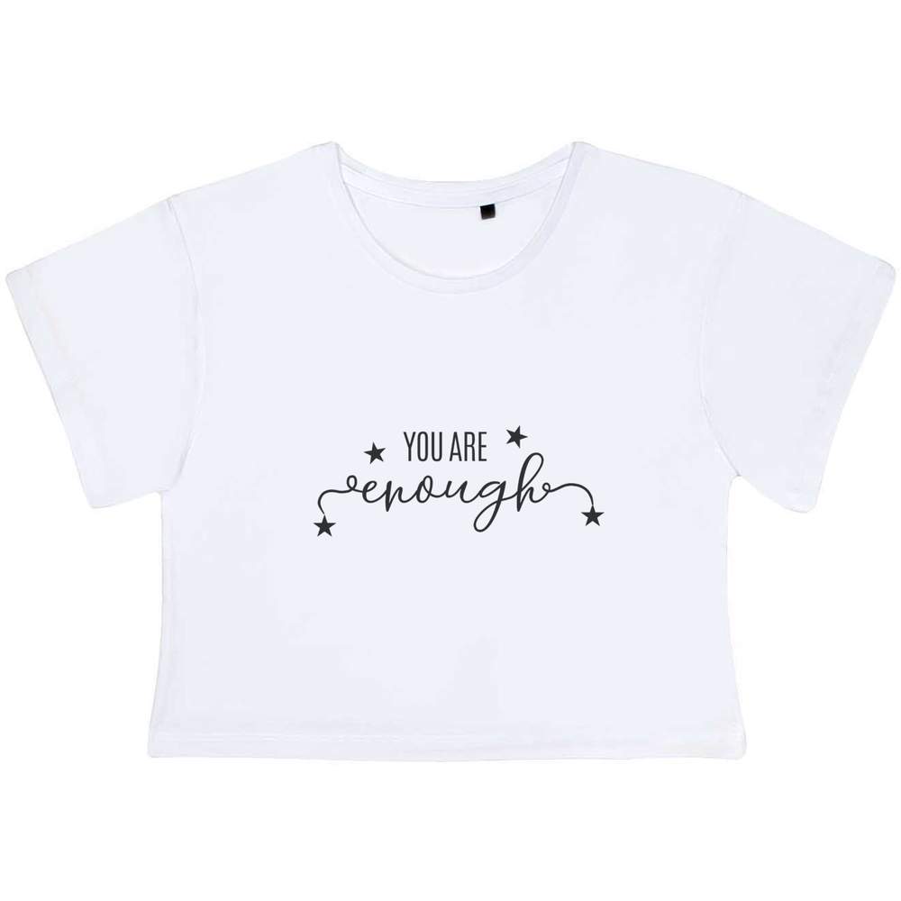 "You are enough" Damen Baumwoll Crop Tops (CO040733) - Bild 19 von 30