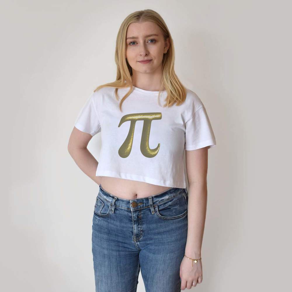 "Pi Symbol" Damen Baumwolle Crop Tops (CO046770) - Bild 20 von 30