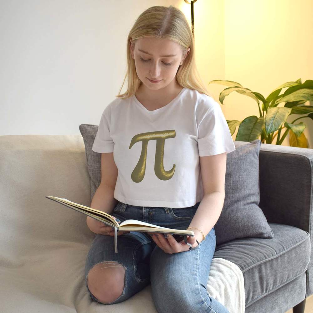 "Pi Symbol" Damen Baumwolle Crop Tops (CO046770) - Bild 21 von 30