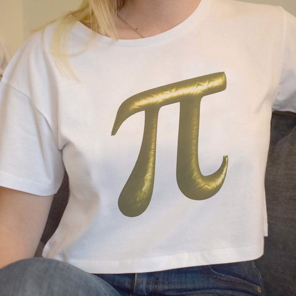 "Pi Symbol" Damen Baumwolle Crop Tops (CO046770) - Bild 22 von 30